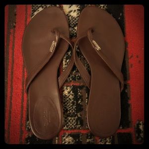 Authentic All-Leather Gucci Sandals in Chocolate